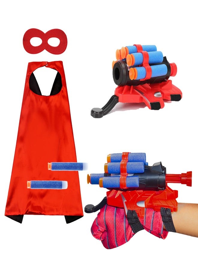 Jeemiter Superhero Foam Shooter Set for Boys Ages 4-6, Gift Box with Light-Up Mask, Foam Shooters, Cape & More, Perfect for Parties and Kids’ Gifts (Co9-mkm) - Image 1